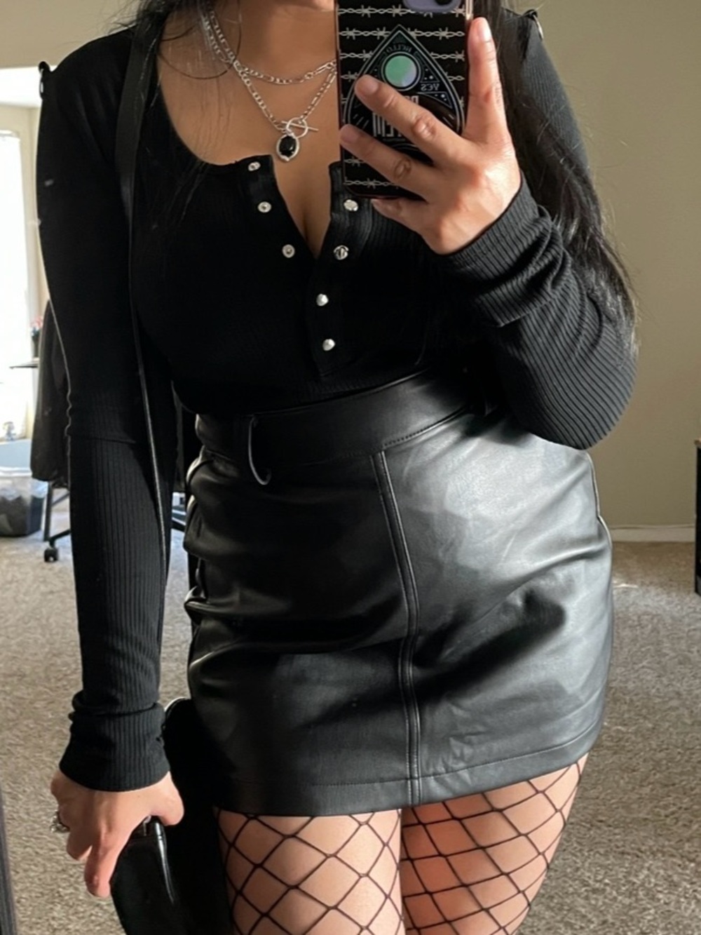 Hollister Ultra High Rise Black Skirt